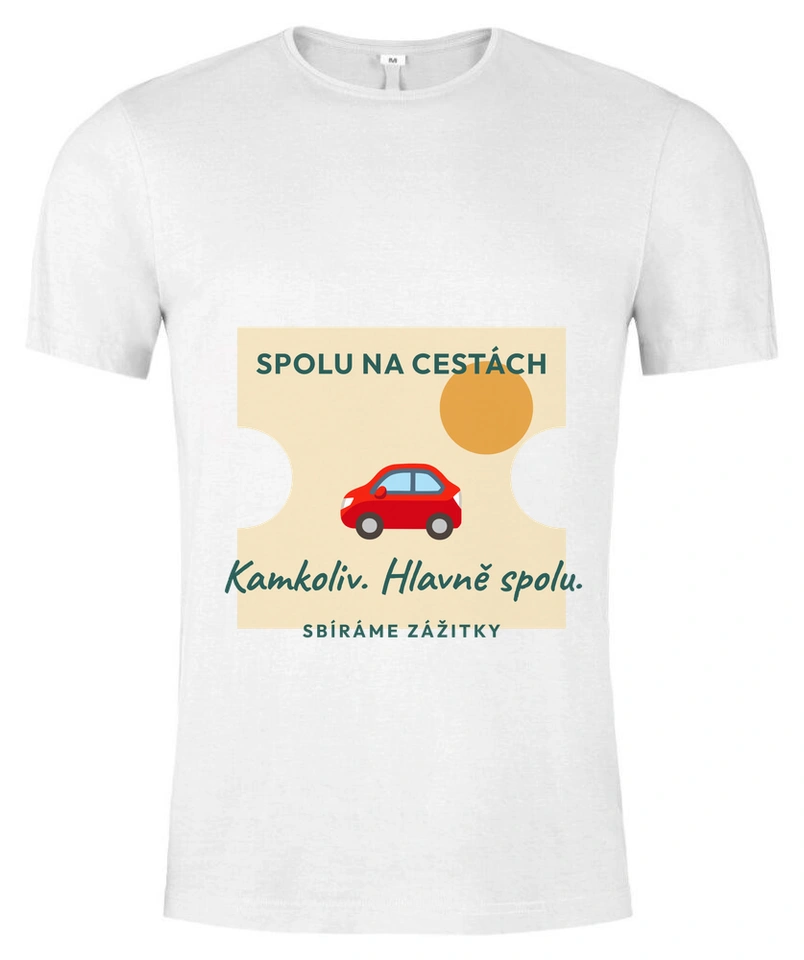 Tričko unisex s vlastním potiskem – Spolu na cestách
