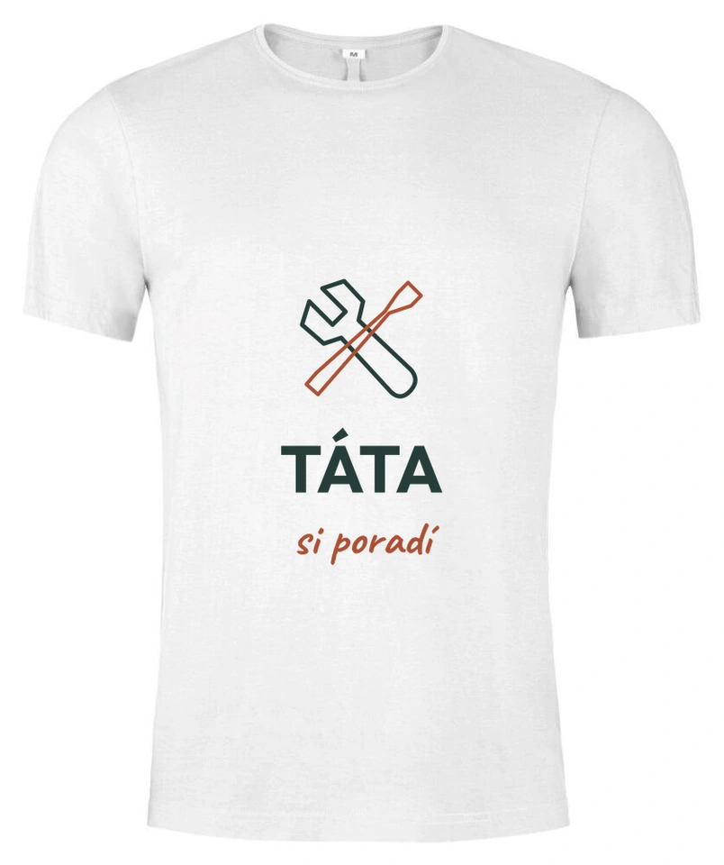 Tričko unisex s vlastním potiskem – Táta si poradí