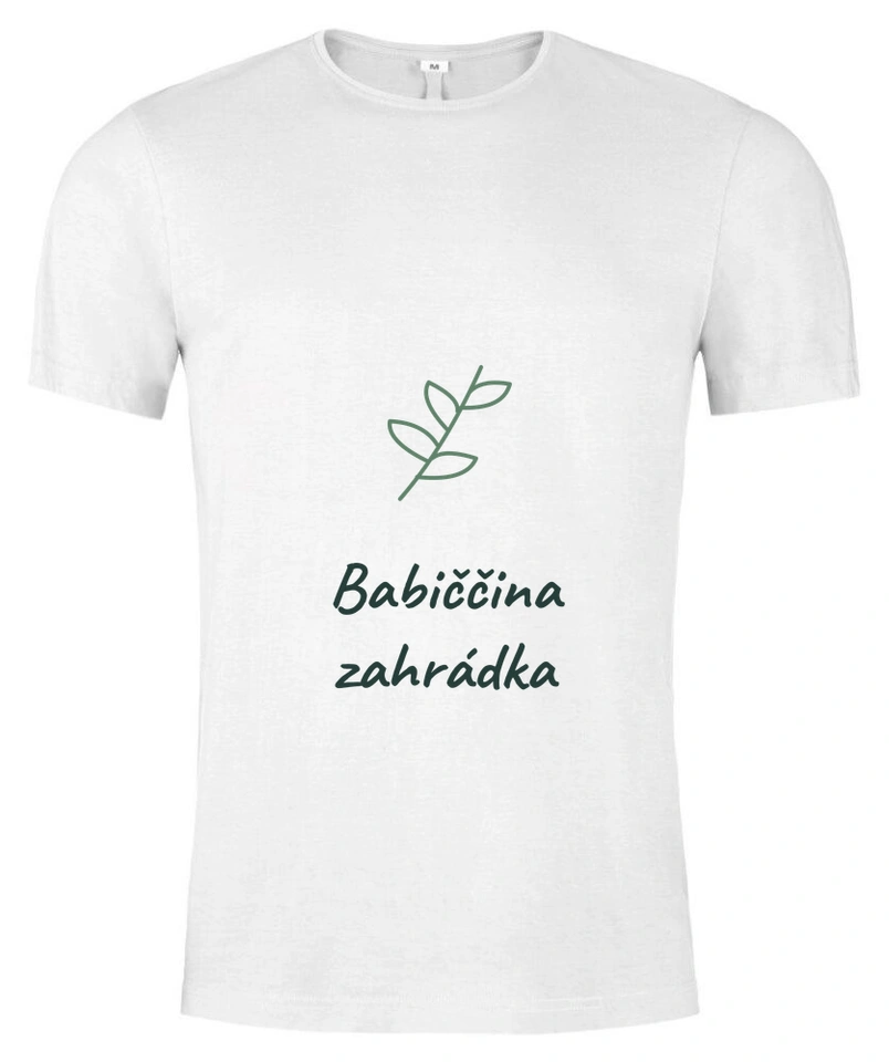 Tričko unisex s vlastním potiskem – Babiččina zahrádka