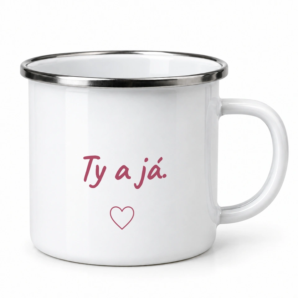 Plecháček smaltovaný bílý – Ty a já