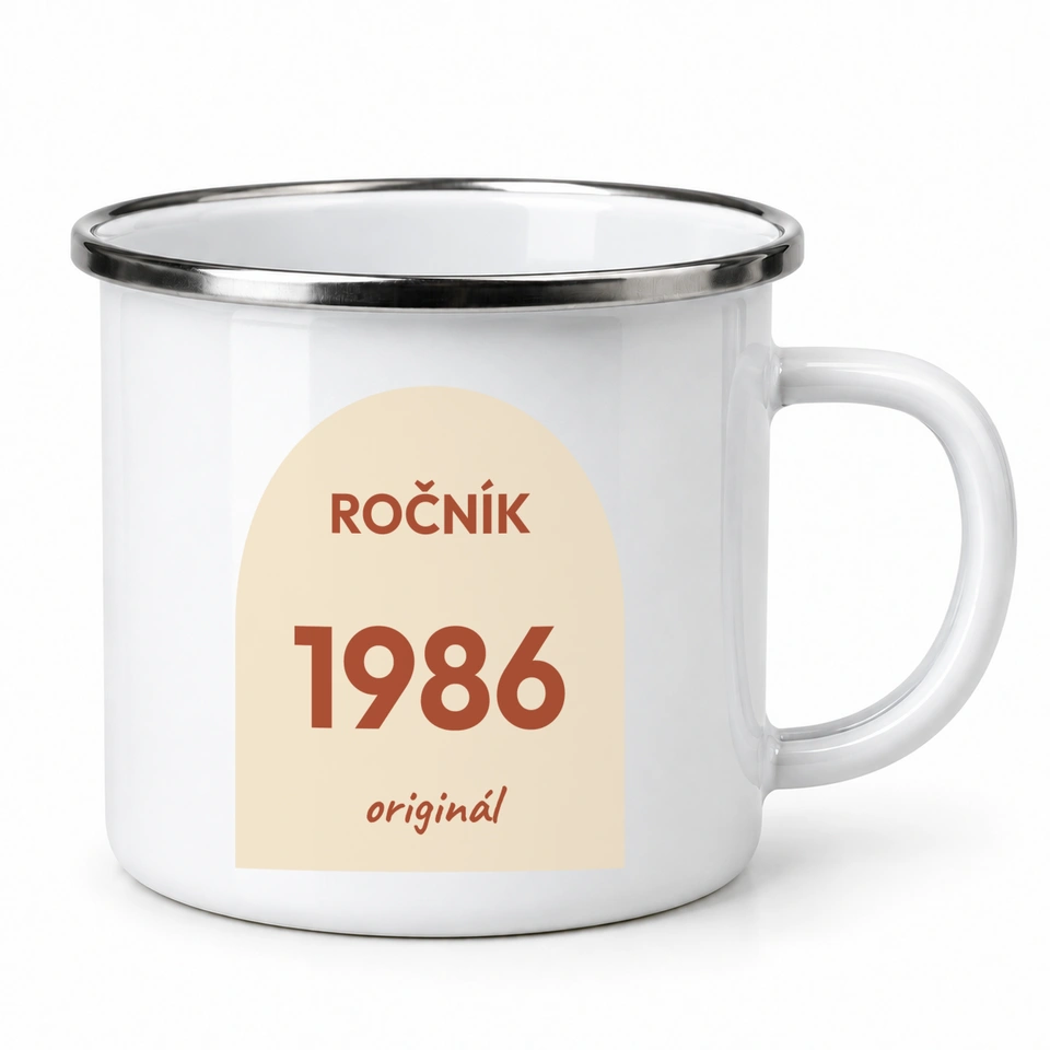 Plecháček smaltovaný bílý – Ročník 1986