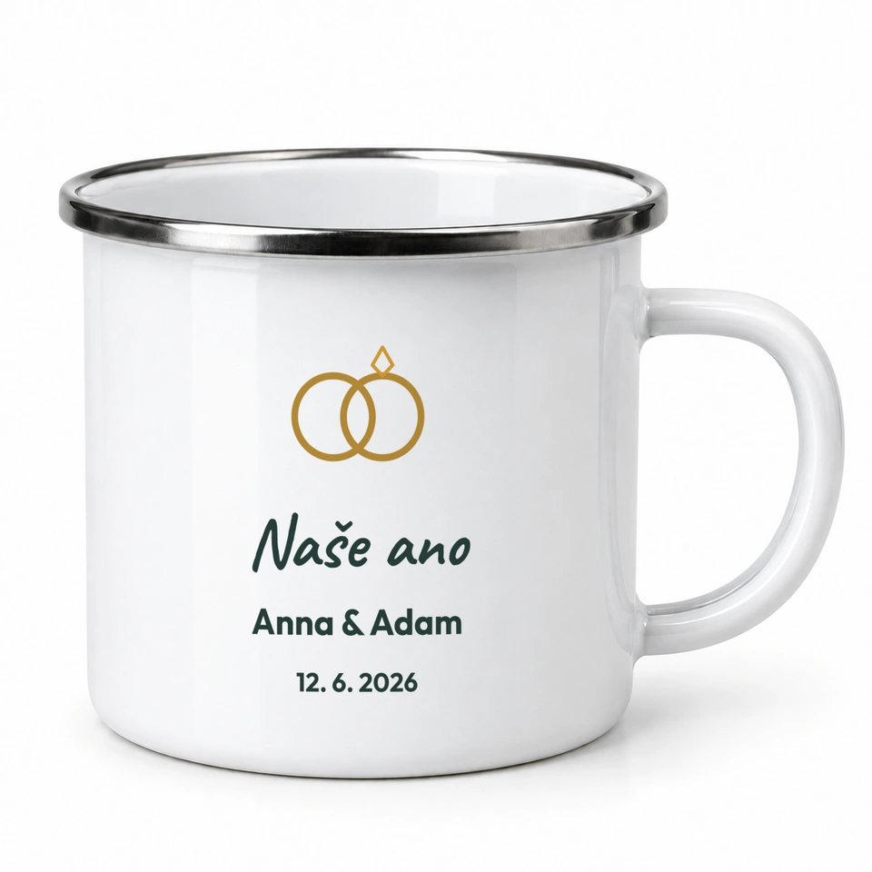Plecháček smaltovaný bílý – Naše ano