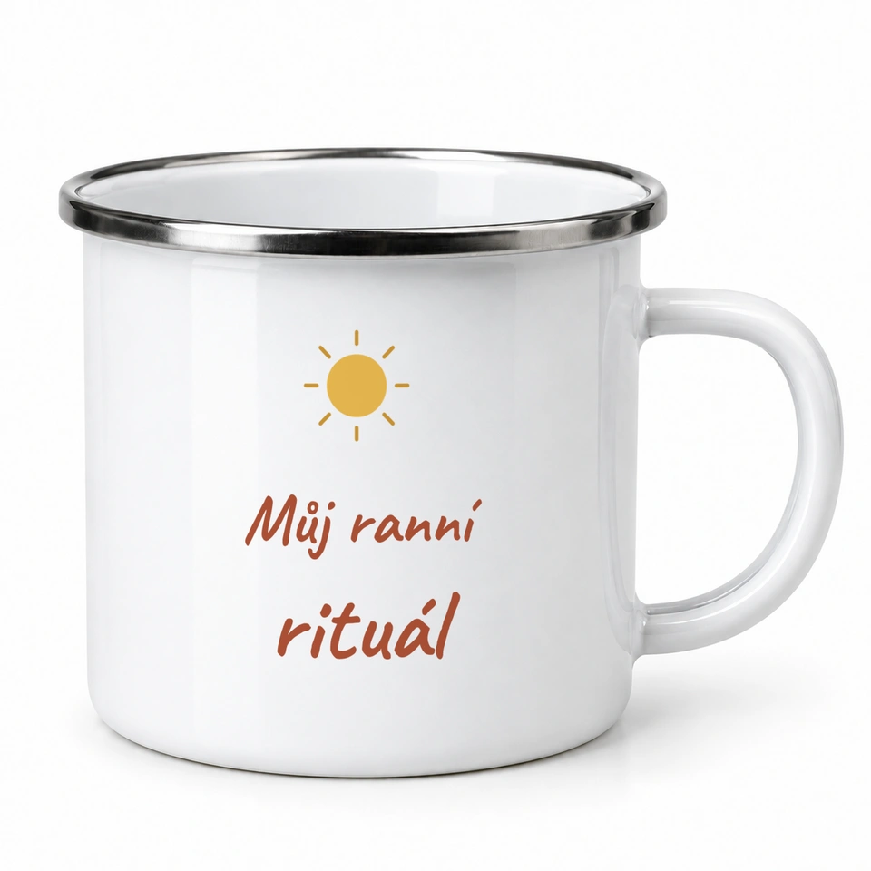 Plecháček smaltovaný bílý – Můj ranní rituál