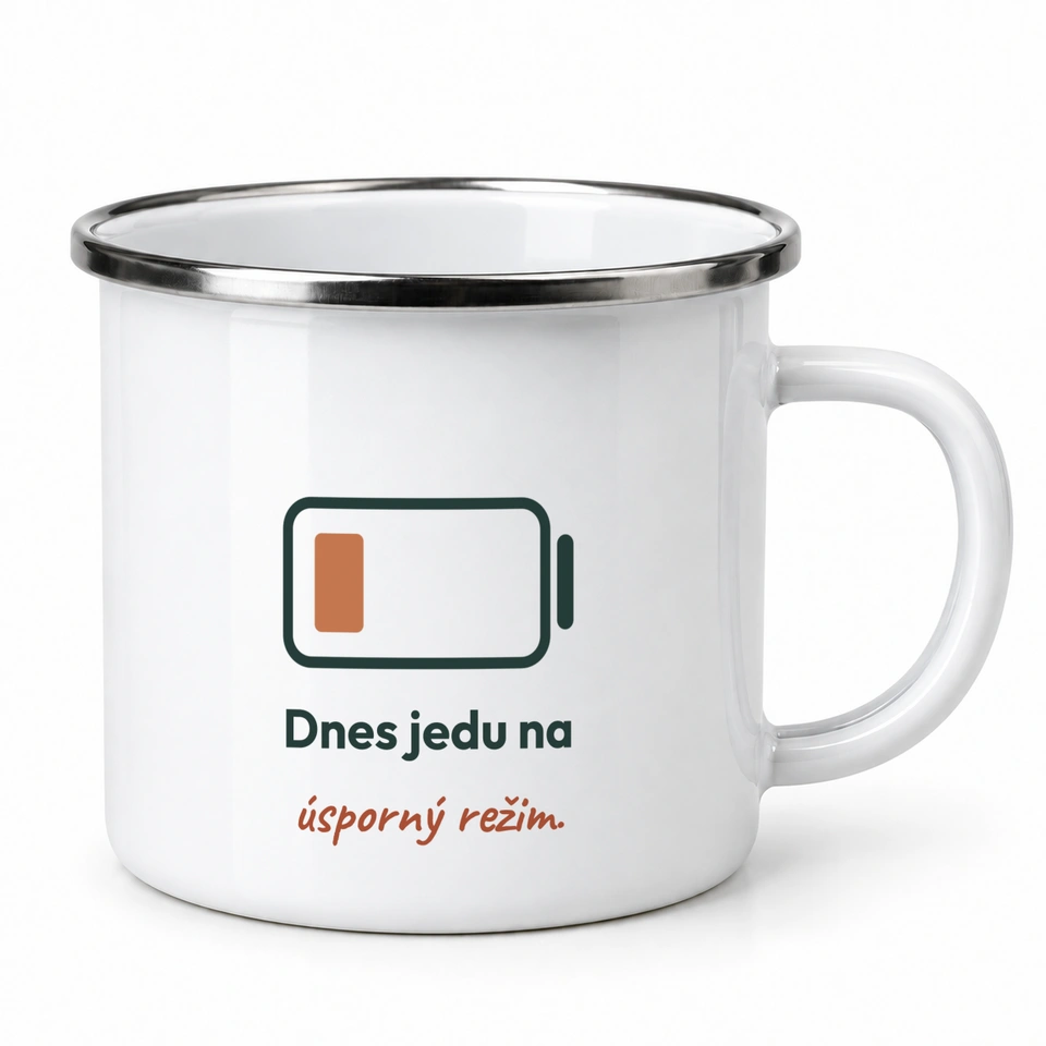 Plecháček smaltovaný bílý – Úsporný režim
