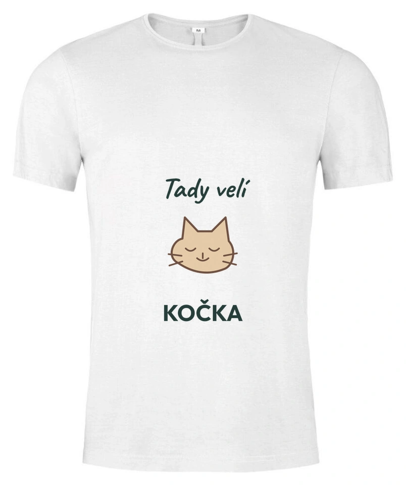 Tričko unisex s vlastním potiskem – Tady velí kočka