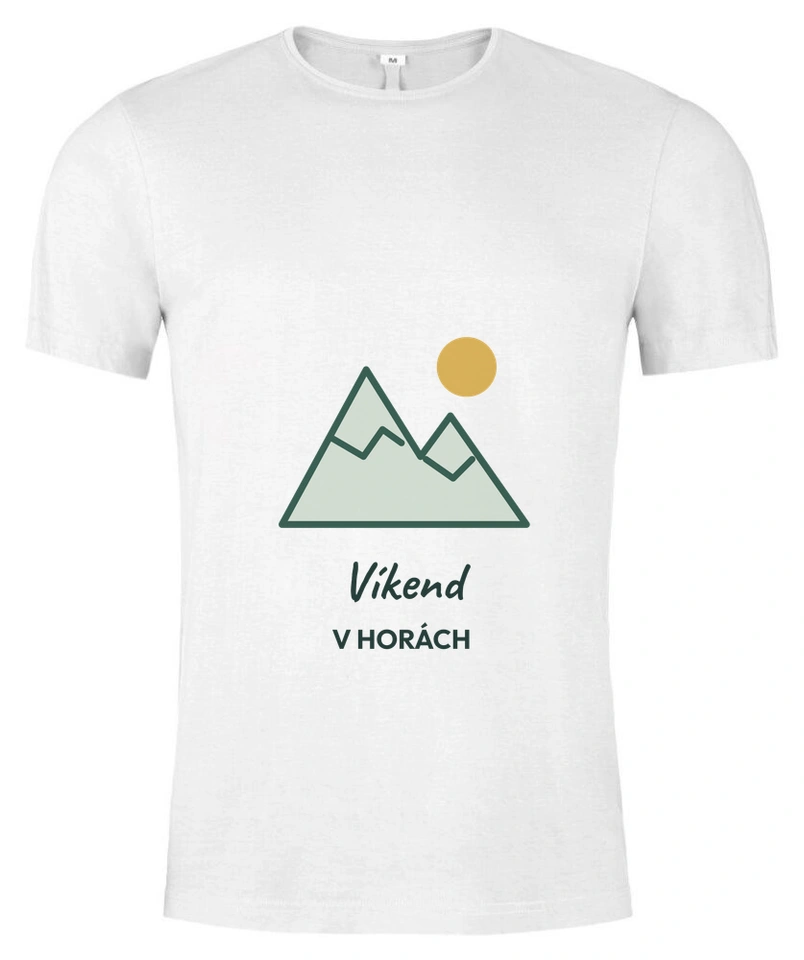 Tričko unisex s vlastním potiskem – Víkend v horách