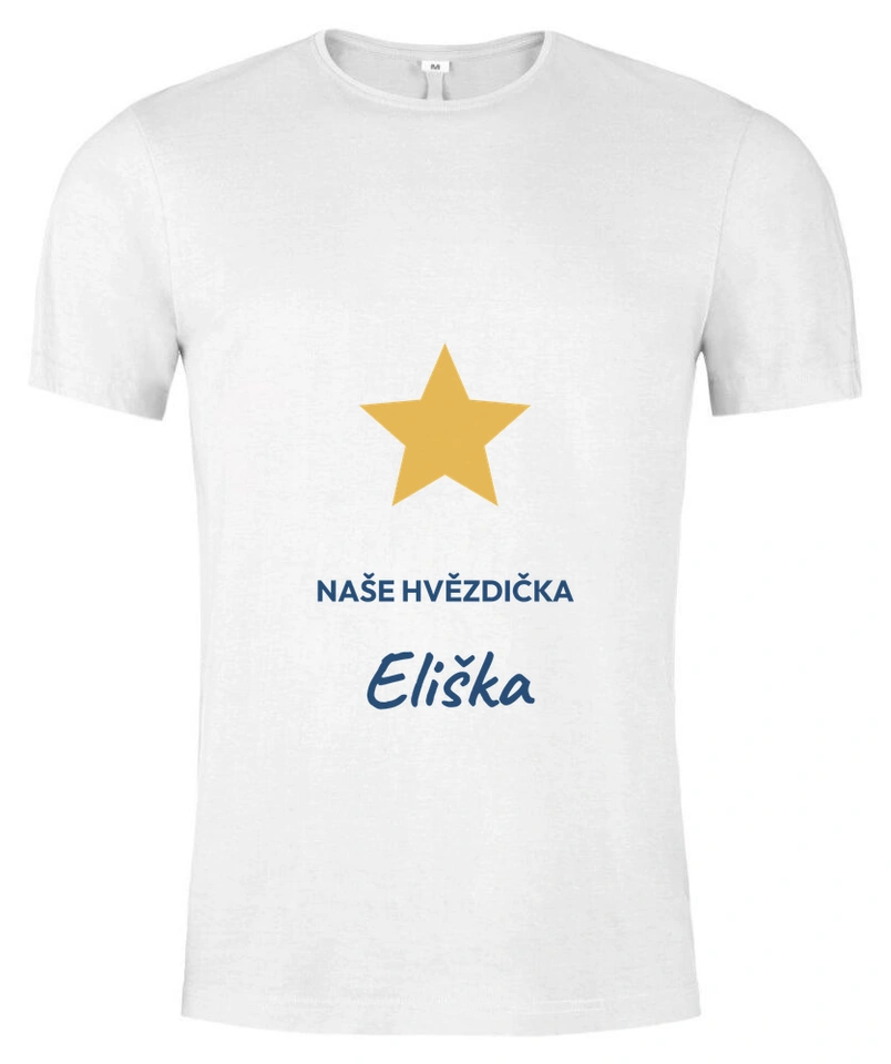Tričko unisex s vlastním potiskem – Naše hvězdička