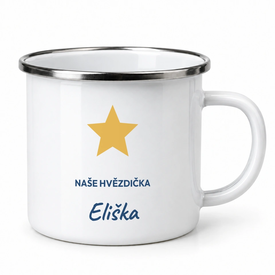 Plecháček smaltovaný bílý – Naše hvězdička