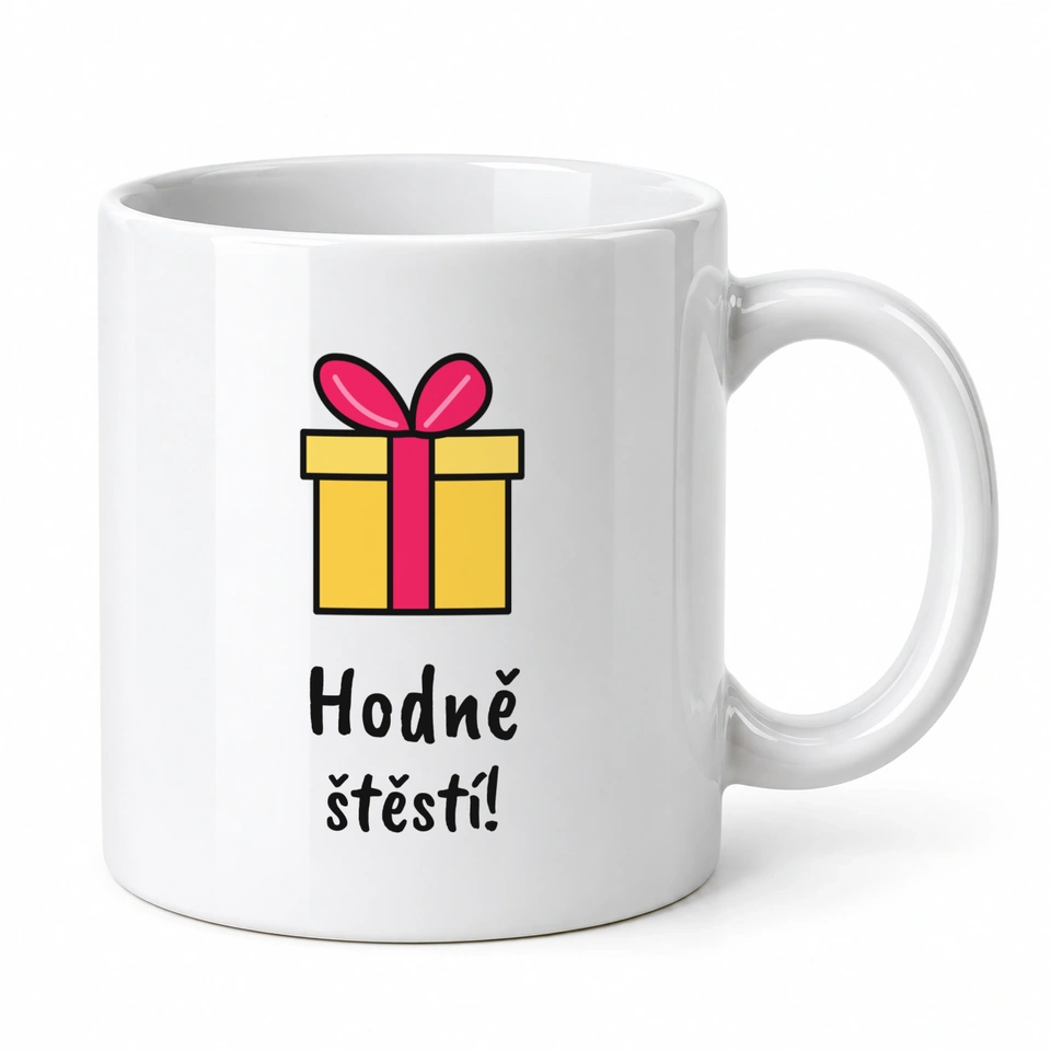 Hrnek klasický – Hodně štěstí · dárek