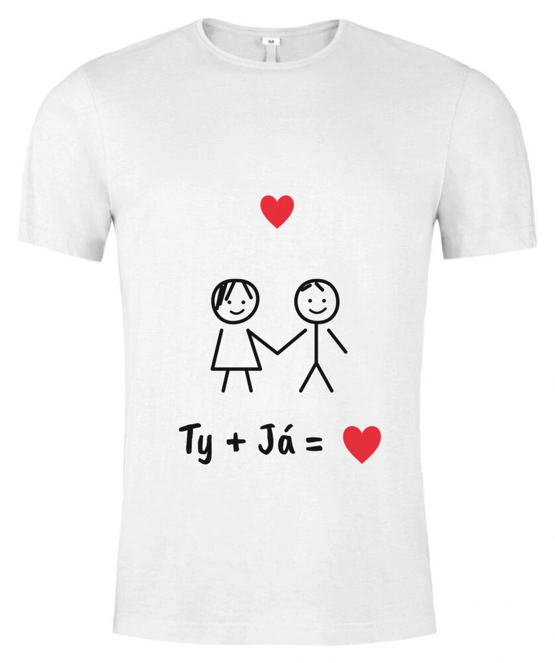 Tričko unisex s vlastním potiskem – Ty + Já