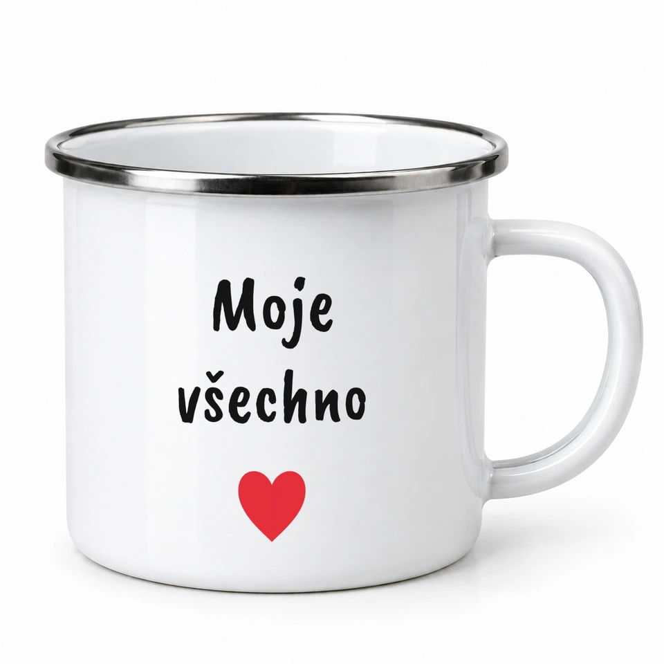 Plecháček smaltovaný bílý – Moje všechno