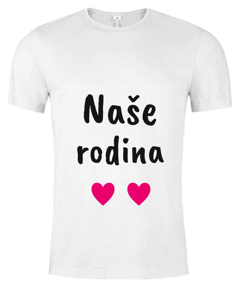 Tričko unisex s vlastním potiskem – Naše rodina