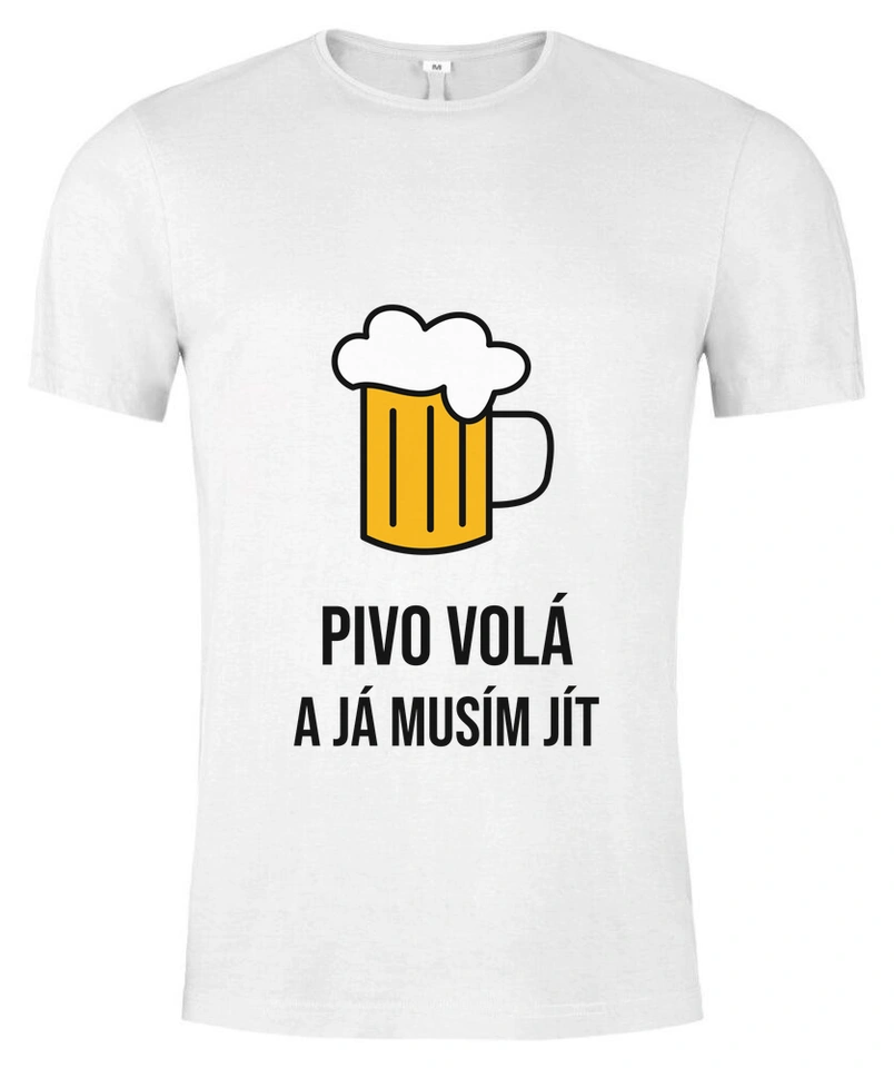 Tričko unisex s vlastním potiskem – Pivo volá