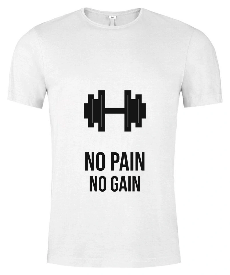 Tričko unisex s vlastním potiskem – No pain no gain