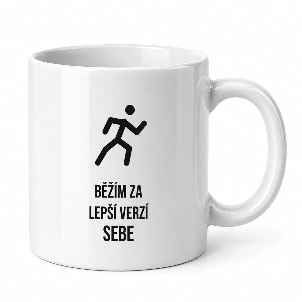 Hrnek klasický – Běžím za lepší verzí sebe