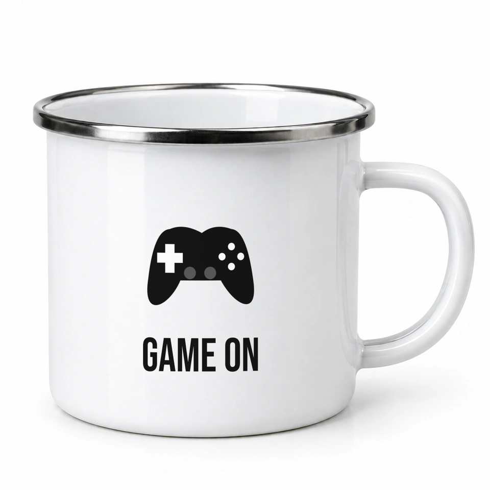 Plecháček smaltovaný bílý – Game on