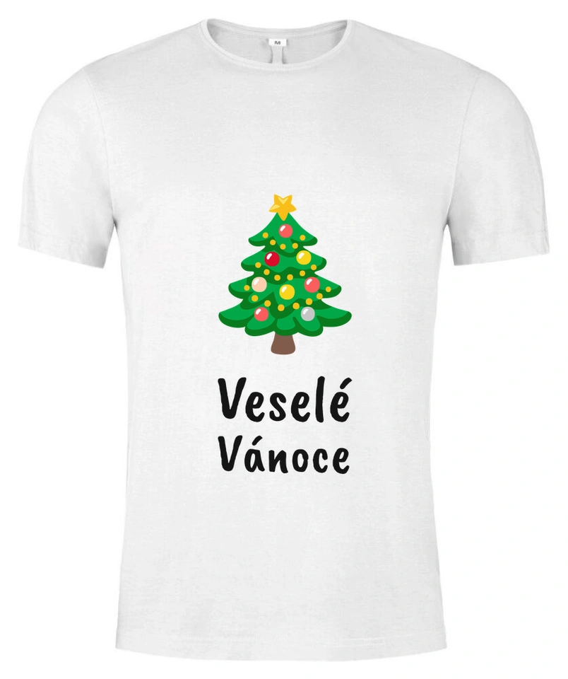 Tričko unisex s vlastním potiskem – Veselé Vánoce