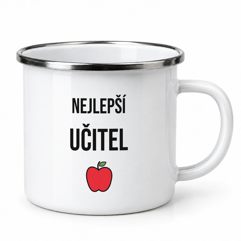 Plecháček smaltovaný bílý – Nejlepší učitel