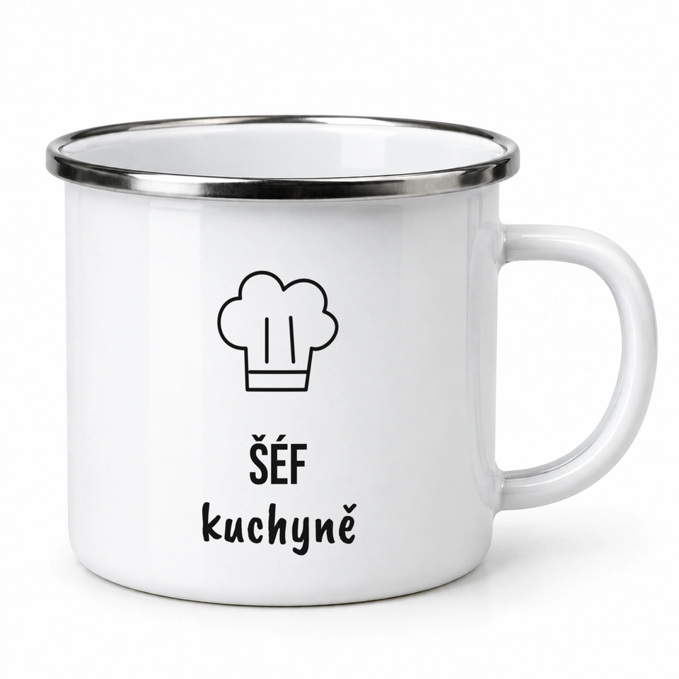 Plecháček smaltovaný bílý – Šéf kuchyně