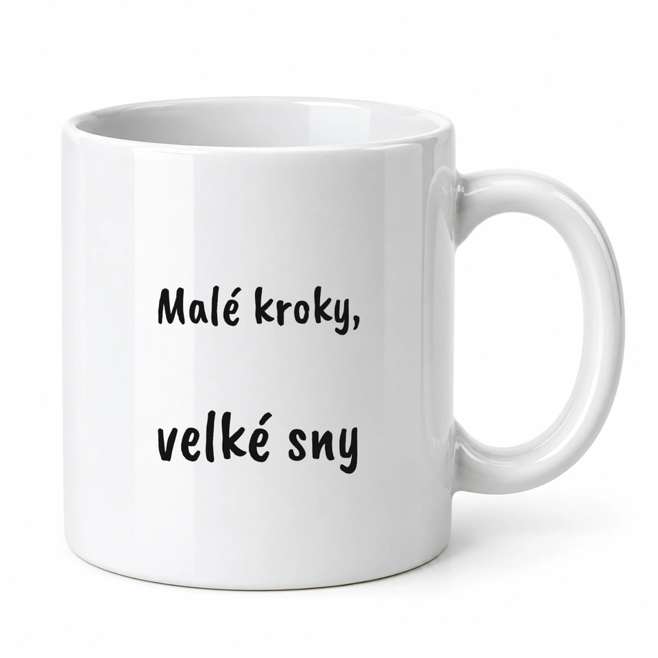 Hrnek klasický – Malé kroky, velké sny