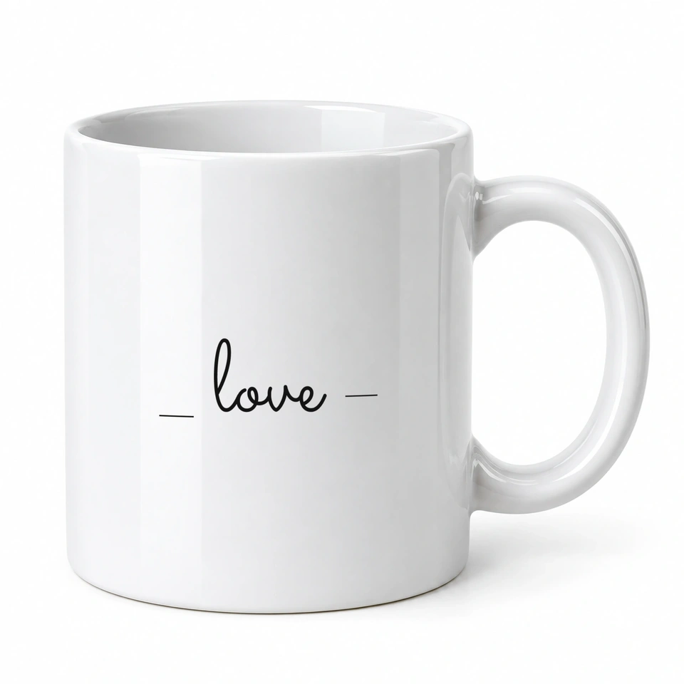 Hrnek klasický – Love · ruční písmo