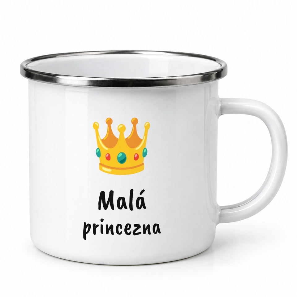 Plecháček smaltovaný bílý – Malá princezna